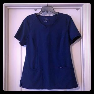Cherokee Infinity navy blue scrub top, EUC, medium